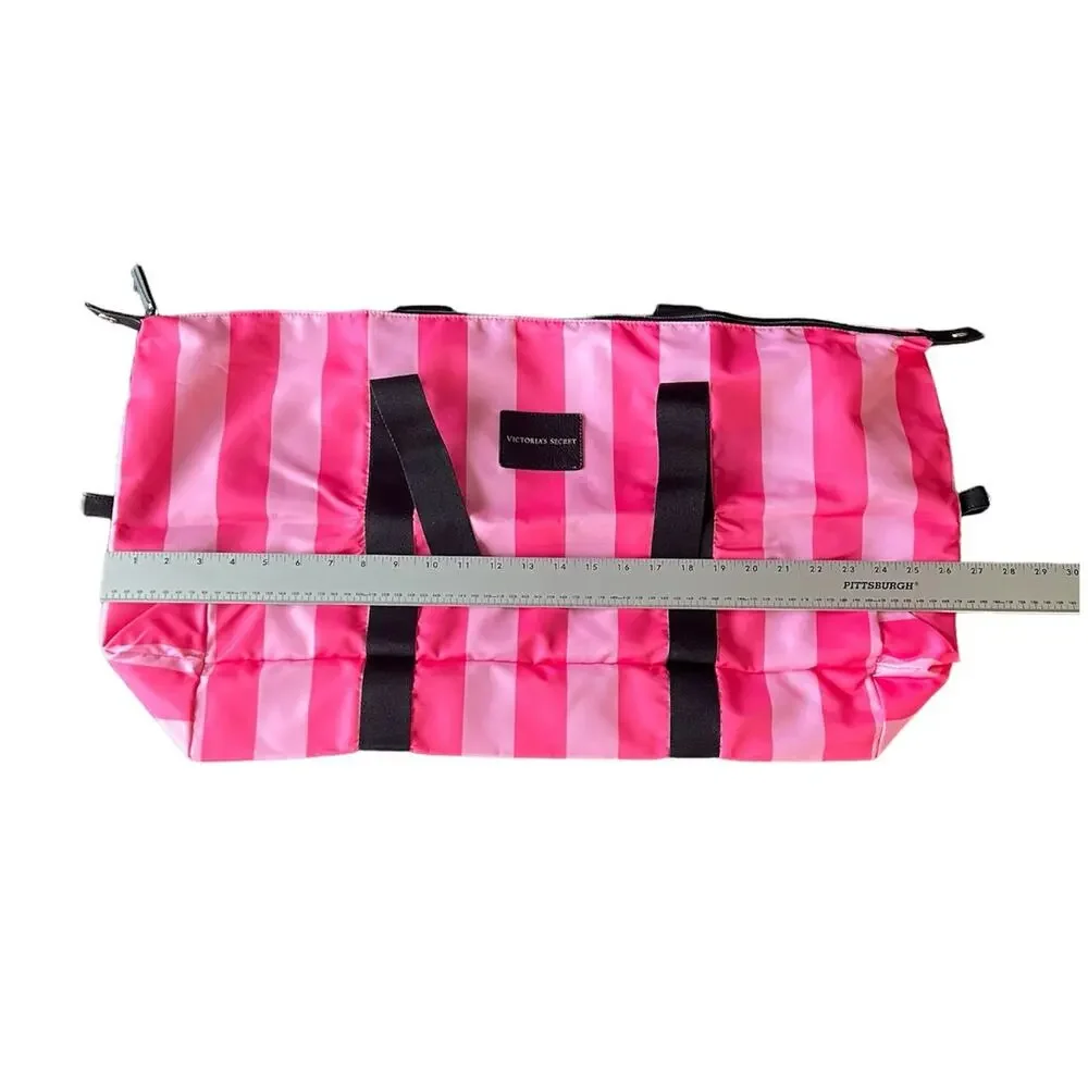 Victoria Secret Signature Stripes Duffle Weekender Gym Bag‎